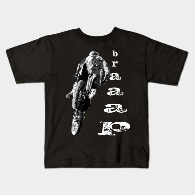 freestyle motocross enduro Kids T-Shirt by rickylabellevie